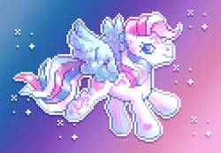 Size: 992x688 | Tagged: safe, artist:conphettey, derpibooru import, star catcher, pony, g3, pixel art, solo