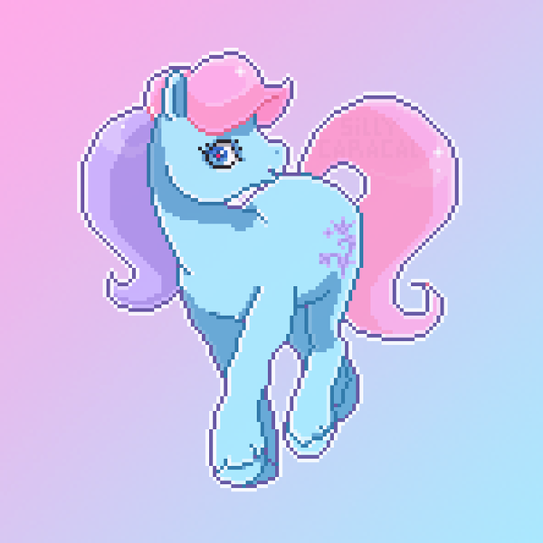 Size: 888x888 | Tagged: safe, artist:conphettey, derpibooru import, ivy, pony, g2, pixel art, solo