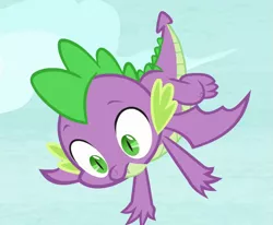 Size: 711x586 | Tagged: claws, cropped, derpibooru import, dragon, father knows beast, male, safe, screencap, solo, spike, tail, winged spike, wings