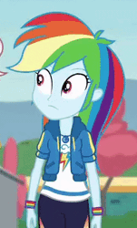 Size: 238x395 | Tagged: safe, derpibooru import, screencap, rainbow dash, vignette valencia, equestria girls, equestria girls series, rollercoaster of friendship, animated, cropped, geode of super speed, hips, magical geodes, sway, swaying hips, walking
