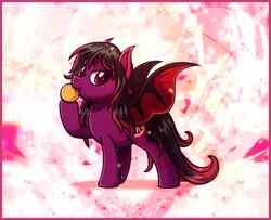 Size: 5932x4811 | Tagged: safe, artist:estories, derpibooru import, oc, oc:blood orange, bat pony, pony, absurd resolution, female, food, mare, orange, solo