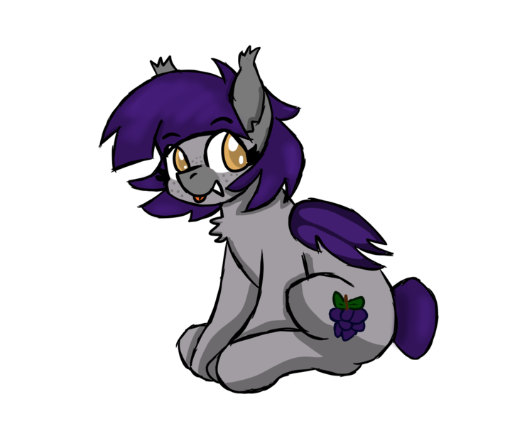 Size: 1217x984 | Tagged: safe, artist:darkwolfhybrid, derpibooru import, oc, oc:aella, unofficial characters only, bat pony, :p, bat pony oc, bat wings, chest fluff, colored muzzle, ear fluff, freckles, silly, simple background, sitting, tongue out, transparent background, wings