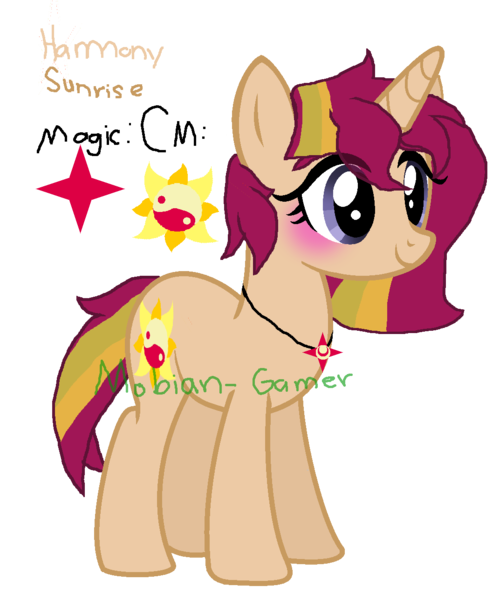 Size: 1071x1288 | Tagged: artist:meimisuki, artist:mobian-gamer, base used, cutie mark, derpibooru import, magical lesbian spawn, next generation, oc, oc:harmony sunrise, offspring, parents:sunsetsparkle, parent:sunset shimmer, parent:twilight sparkle, safe, simple background, transparent background