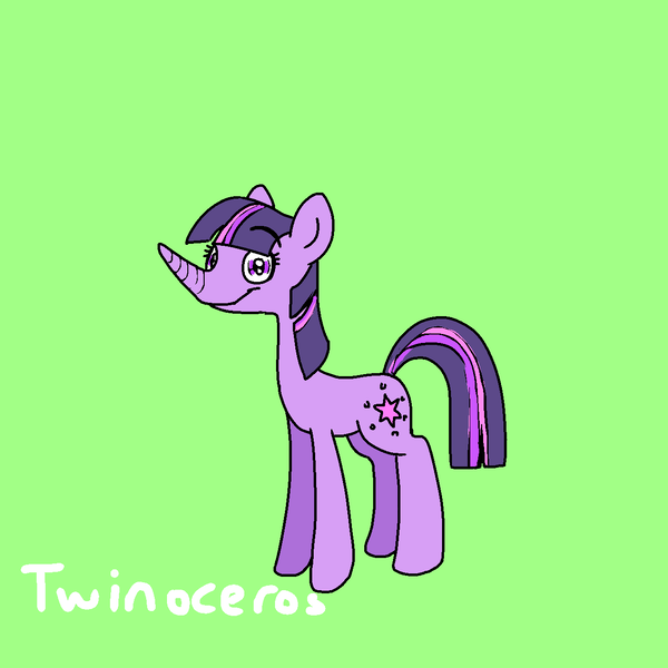 Size: 1280x1280 | Tagged: safe, artist:pencilbrony, derpibooru import, twilight sparkle, pony, rhinoceros, solo, twinoceros, wat