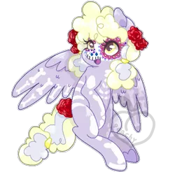 Size: 665x654 | Tagged: safe, artist:peachy-pea, derpibooru import, oc, oc:goeey lemon, unofficial characters only, pegasus, pony, bone, clothes, costume, food, halloween, halloween costume, holiday, simple background, skeleton, solo, sugar (food), sugar skull, transparent background