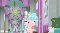 Size: 1920x1080 | Tagged: safe, derpibooru import, screencap, cozy glow, pegasus, pony, school raze, angry, cozy glow is best facemaker, cozy glow is not amused, faic, female, filly, foal, hallway, school of friendship, solo