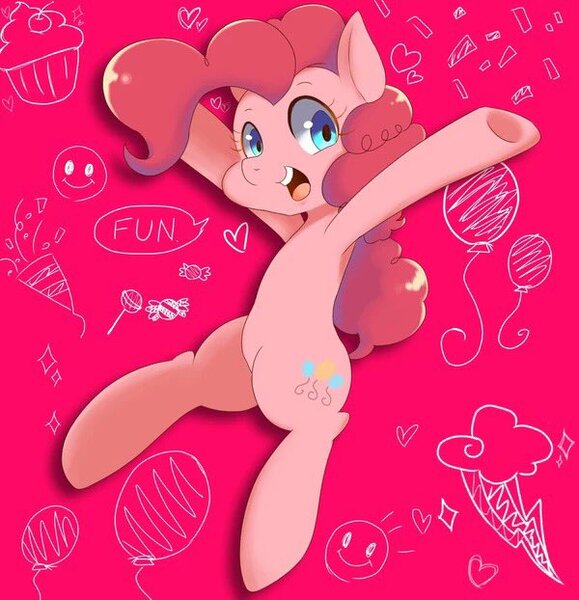 Size: 600x622 | Tagged: safe, artist:koto, derpibooru import, pinkie pie, earth pony, pony, female, looking at you, mare, solo