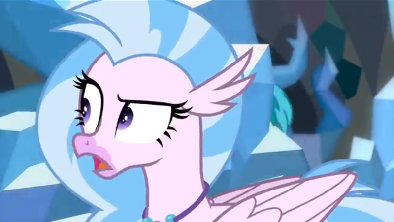 Size: 1136x640 | Tagged: safe, derpibooru import, screencap, sandbar, silverstream, what lies beneath, mane, offscreen character