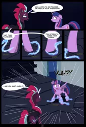 Size: 4750x7000 | Tagged: absurd resolution, alicorn, alternate hairstyle, alternate timeline, alternate universe, artist:chedx, bad end, comic, comic:the storm kingdom, derpibooru import, female, general tempest shadow, glowing scar, magic, mare, my little pony, my little pony: the movie, safe, tempest gets her horn back, tempest shadow, the bad guy wins, twilight sparkle, twilight sparkle (alicorn)