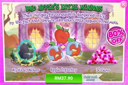 Size: 1036x688 | Tagged: advertisement, apple, costs real money, derpibooru import, food, gameloft, gem, helmet, infantry, living apple, meteor, night of the living apples, oc, oc:appul, official, safe, sale, spoiler:comic, spoiler:comic32, spoiler:comic33