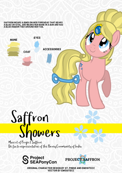 Size: 595x842 | Tagged: cutie mark, derpibooru import, female, india, mare, oc, oc:saffron showers, project saffron, reference sheet, safe, solo