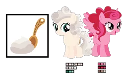 Size: 713x465 | Tagged: safe, artist:awoomarblesoda, derpibooru import, oc, oc:cloud cake, oc:strawberry coating, unofficial characters only, alicorn, pegasus, pony, base used, offspring, parent:pound cake, parent:princess skyla, reference sheet, simple background, transparent background