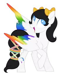 Size: 1024x1292 | Tagged: safe, artist:roserooibos, derpibooru import, oc, oc:iris, pegasus, pony, colored wings, female, mare, multicolored wings, simple background, solo, transparent background, wings