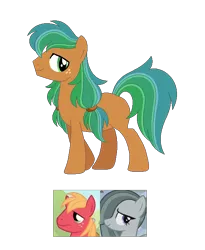 Size: 570x696 | Tagged: safe, artist:andy-hazards, derpibooru import, big macintosh, marble pie, female, male, marblemac, offspring, parent:big macintosh, parent:marble pie, parents:marblemac, shipping, simple background, straight, transparent background