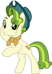 Size: 5587x7854 | Tagged: safe, artist:jhayarr23, derpibooru import, pistachio, earth pony, pony, best gift ever, absurd resolution, cowboy hat, hat, male, neckerchief, raised eyebrow, rearing, simple background, solo, teenager, transparent background, vector