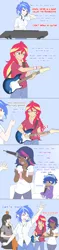 Size: 1280x5395 | Tagged: artist:jonfawkes, artist:little-tweenframes, ask human octavia, clothes, comic, couch, derpibooru import, guitar, human, humanized, magical lesbian spawn, microphone, musical instrument, oc, oc:sparkling sapphire, octavia melody, offspring, parent:sci-twi, parents:scitwishimmer, parent:sunset shimmer, safe, sci-twi, series:sciset diary, sunset shimmer, twilight sparkle, vinyl scratch