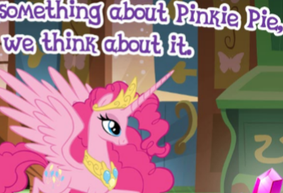 Size: 400x273 | Tagged: alicorn, alicornified, derpibooru import, gameloft, gem, idw, idw showified, meme, pinkiecorn, pinkie pie, princess of chaos, race swap, safe, spoiler:comic, spoiler:comic57, wow! glimmer, xk-class end-of-the-world scenario