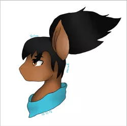 Size: 483x482 | Tagged: safe, artist:alexkowalski, derpibooru import, ponified, pony, brown eyes, league of legends, long hair, yasuo