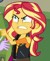 Size: 716x867 | Tagged: safe, derpibooru import, screencap, sunset shimmer, equestria girls, equestria girls series, forgotten friendship, cropped, geode of empathy, magical geodes