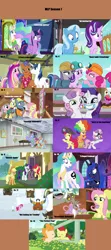 Size: 1760x3958 | Tagged: safe, artist:nightshadowmlp, derpibooru import, edit, edited screencap, screencap, apple bloom, applejack, bow hothoof, dandy grandeur, discord, fluttershy, hard hat (character), maud pie, pear butter, pinkie pie, prince rutherford, princess cadance, princess celestia, princess luna, rarity, scootaloo, shining armor, spearhead, spike, starlight glimmer, strawberry sunrise, sweetie belle, trixie, twilight sparkle, twilight sparkle (alicorn), windy whistles, wrangler, alicorn, earth pony, pegasus, pony, unicorn, a flurry of emotions, a royal problem, all bottled up, celestial advice, discordant harmony, fluttershy leans in, forever filly, hard to say anything, honest apple, not asking for trouble, parental glideance, rock solid friendship, season 7, the perfect pear, bag, buttercup, camera, cloud, clown wig, cup, cute, cutie mark crusaders, female, fence, filly, food, hat, helmet, house, mining helmet, mlp season compilation, pearabetes, pirate hat, saddle bag, season 7 compilation, tea, teacup, train, vision board, wall of tags, window