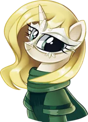 Size: 627x867 | Tagged: safe, artist:pepooni, derpibooru import, oc, unofficial characters only, pony, unicorn, buck legacy, blonde, blonde hair, eyelashes, female, green eyes, mask, mesmer, simple background, solo, transparent background, yellow hair