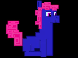 Size: 4096x3072 | Tagged: safe, artist:rony ram, derpibooru import, oc, unofficial characters only, pony, black background, hydrogen, pixel art, simple background, smiling, solo