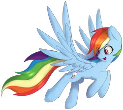 Size: 2976x2676 | Tagged: safe, artist:renderpoint, derpibooru import, rainbow dash, pegasus, pony, female, flying, mare, simple background, solo, transparent background