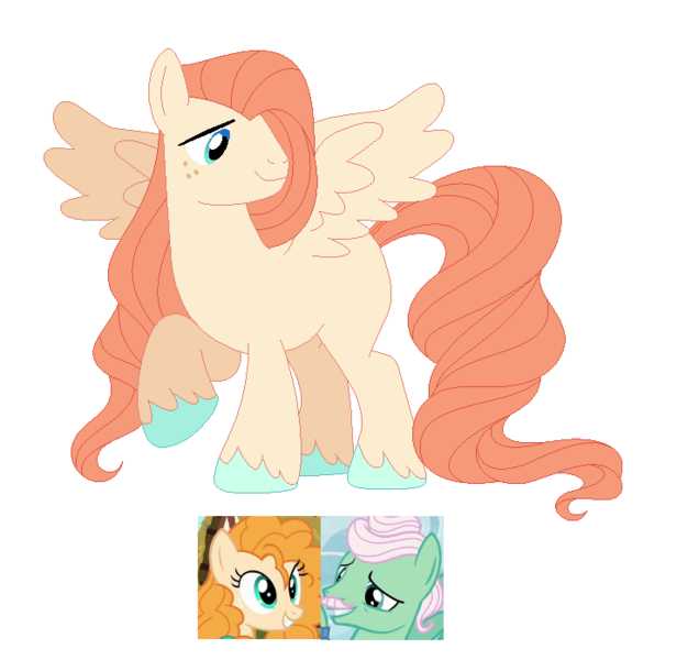 Size: 739x697 | Tagged: safe, artist:andy-hazards, derpibooru import, gentle breeze, pear butter, oc, pegasus, pony, base used, blank flank, colored hooves, female, freckles, gentlepear, infidelity, long mane, long tail, male, offspring, parent swap au, parent:gentle breeze, parent:pear butter, parents:gentlepear, raised hoof, shipping, simple background, solo, spread wings, stallion, straight, transparent background, unshorn fetlocks, wings
