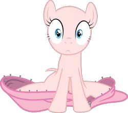 Size: 3519x3111 | Tagged: safe, artist:felix-kot, artist:hourglass-vectors, derpibooru import, edit, editor:slayerbvc, vector edit, pinkie pie, earth pony, pony, bald, clothes, costume, female, furless, furless edit, leaning forward, looking at you, mare, nude edit, nudity, pinkie pie suit, pony costume, ponysuit, shaved, shaved tail, simple background, solo, staring into your soul, transparent background, undressing, unzipped, vector, zipper