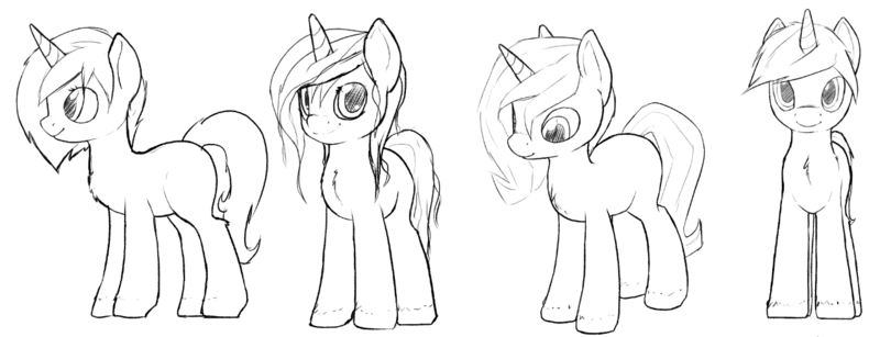 Size: 1275x490 | Tagged: safe, artist:ampderg, derpibooru import, pony, unicorn, practice drawing