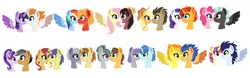 Size: 1844x576 | Tagged: safe, artist:xxwerecatdipperxx, derpibooru import, applejack, big macintosh, caramel, comet tail, doctor whooves, donut joe, fire streak, flash sentry, fluttershy, limestone pie, marble pie, maud pie, moondancer, party favor, pinkie pie, quibble pants, rainbow dash, rarity, soarin', spitfire, starlight glimmer, sunburst, sunset shimmer, thunderlane, time turner, trouble shoes, twilight sparkle, twilight sparkle (alicorn), alicorn, pony, cometshimmer, dancin', doctorjack, donutstone, female, male, marblemel, maudfavor, quibbleglimmer, rainbowmac, rariburst, shipping, straight, thunderpie, troubleshy, twistreak