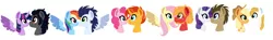 Size: 1724x258 | Tagged: safe, artist:xxwerecatdipperxx, derpibooru import, applejack, big macintosh, doctor whooves, fluttershy, king sombra, pinkie pie, prince blueblood, rainbow dash, rarity, soarin', sunburst, time turner, twilight sparkle, twilight sparkle (alicorn), alicorn, pony, bluejack, female, fluttermac, male, pinkieburst, rariwhooves, shipping, soarindash, straight, twibra