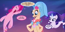 Size: 924x462 | Tagged: cropped, cute, derpibooru import, diapinkes, edit, edited screencap, my little pony: the movie, pinkie pie, princess skystar, raribetes, rarity, safe, screencap, seaponified, seapony (g4), seapony pinkie pie, seapony rarity, seaquestria, skyabetes, species swap, speech bubble, that seapony sure does love shells, thought bubble