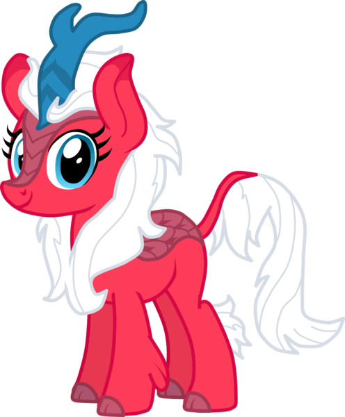 Size: 2051x2479 | Tagged: artist:shadymeadow, cloven hooves, derpibooru import, female, kirin, kirin oc, oc, oc:snowy rose, safe, simple background, solo, transparent background, unofficial characters only