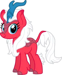 Size: 2051x2479 | Tagged: artist:shadymeadow, cloven hooves, derpibooru import, female, kirin, kirin oc, oc, oc:snowy rose, safe, simple background, solo, transparent background, unofficial characters only