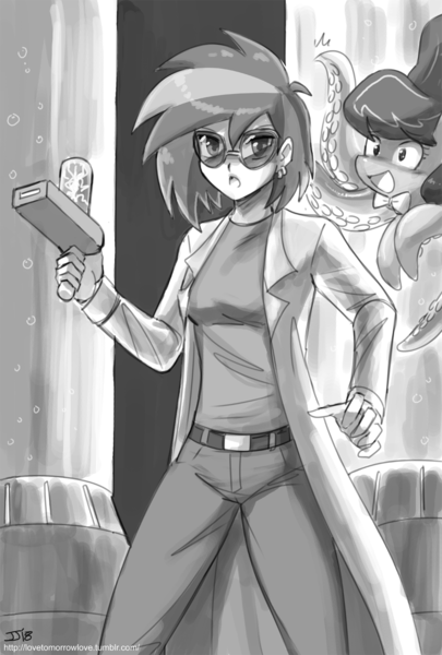 Artist Johnjoseco Ask Gaming Princess Luna Derpibooru Import Grayscale Human