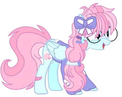Size: 1024x819 | Tagged: safe, artist:bezziie, derpibooru import, oc, oc:strawberry pie, unofficial characters only, pegasus, pony, clothes, female, freckles, glasses, mare, simple background, solo, sweater, transparent background