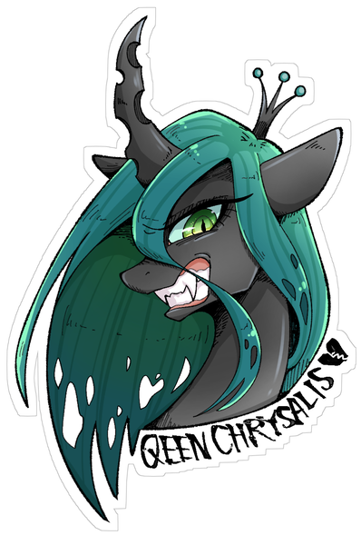 Size: 850x1280 | Tagged: safe, artist:bbtasu, derpibooru import, queen chrysalis, changeling, crown, female, jewelry, regalia, solo