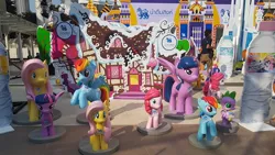 Size: 960x540 | Tagged: alicorn, applejack, bottle, derpibooru import, fluttershy, irl, mane seven, mane six, official, photo, photographer:parnkung, pinkie pie, rainbow dash, rarity, safe, spike, thai, thailand, twilight sparkle, twilight sparkle (alicorn)