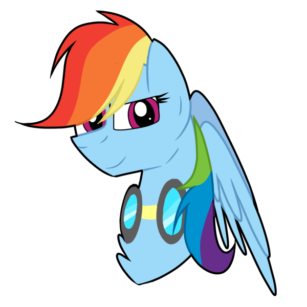 Size: 1500x1500 | Tagged: safe, artist:thunderspeedyt, derpibooru import, rainbow dash, pegasus, pony, bust, goggles, portrait, simple background, solo, transparent background