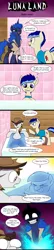 Size: 1654x7603 | Tagged: safe, artist:doublewbrothers, derpibooru import, princess luna, oc, oc:treforce, alicorn, earth pony, original species, pony, water pony, comic:luna land, bath, comic, nightmare fuel, now you fucked up, this will end in death, this will end in tears, this will end in tears and/or death, water, well shit, you dun goofed
