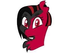 Size: 1600x1200 | Tagged: safe, artist:songheartva, derpibooru import, oc, oc:crimson glow, earth pony, pony, bust, female, mare, portrait, red and black oc, simple background, solo, transparent background