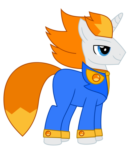 Size: 1024x1144 | Tagged: safe, artist:silver star apple, artist:silverstarapple, derpibooru import, oc, oc:silver star apple, pony, unicorn, blue, clothes, female, living suit, male, necktie, silver, solo, suit, symbiote, vector