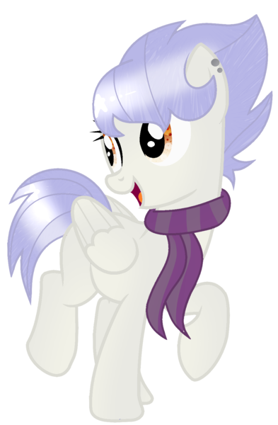 Size: 1047x1600 | Tagged: safe, artist:pupkinbases, artist:space--paws0w0, derpibooru import, oc, oc:nightberry, unofficial characters only, pegasus, pony, icey-verse, base used, clothes, ear piercing, earring, female, jewelry, magical lesbian spawn, mare, offspring, open mouth, parent:nightshade, parent:raspberry vinaigrette, parents:raspberryshade, piercing, raised hoof, scarf, simple background, solo, transparent background