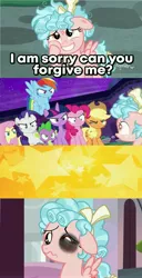 Size: 2800x5448 | Tagged: safe, derpibooru import, edit, edited screencap, screencap, applejack, cozy glow, fluttershy, pinkie pie, rainbow dash, rarity, spike, twilight sparkle, alicorn, pegasus, pony, unicorn, marks for effort, school raze, abuse, abuse edit, angry, black eye, bruised, comic, cozybuse, crying, discovery family logo, female, filly, fillyabuse, good end, mane seven, mane six, nopony is amused, not amused face, punish the villain, punishment, sad, screencap comic, stars, text, that escalated quickly, this will end in school shooting, violence