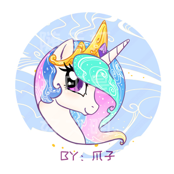 Size: 354x354 | Tagged: safe, artist:yukandasama, derpibooru import, princess celestia, pony, bust, female, looking at you, mare, solo, watermark