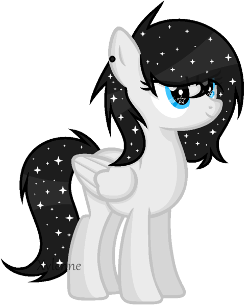 Size: 778x956 | Tagged: safe, artist:xylenneisnotamazing, derpibooru import, oc, oc:galaxy night, pegasus, pony, female, mare, simple background, solo, transparent background