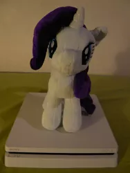 Size: 576x768 | Tagged: 4de, artist:ultrathehedgetoaster, derpibooru import, playstation, playstation 4, plushie, rarity, safe