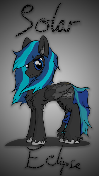 Size: 4320x7680 | Tagged: safe, artist:littlepony115, derpibooru import, oc, oc:solar eclipse, unofficial characters only, pegasus, pony, vampire, absurd resolution, cheek fluff, chest fluff, ear fluff, fangs, female, fluffy, leg fluff, mare, messy, messy mane, messy tail, solo, unshorn fetlocks, wings