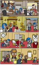 Size: 1000x1650 | Tagged: artist:king-koder, comic:post-fallout equestria, derpibooru import, fallout equestria, oc, oc:calamity, oc:homage, oc:littlepip, oc:velvet remedy, safe